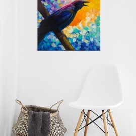 Mr. McGinnis -Abstract Crow Painting