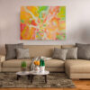Large abstract spring time colored painting by Deb Breton