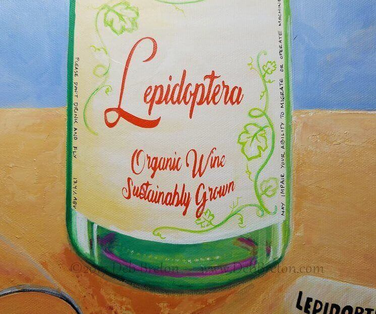 Happy Hour - Lepidoptera Wine Bottle