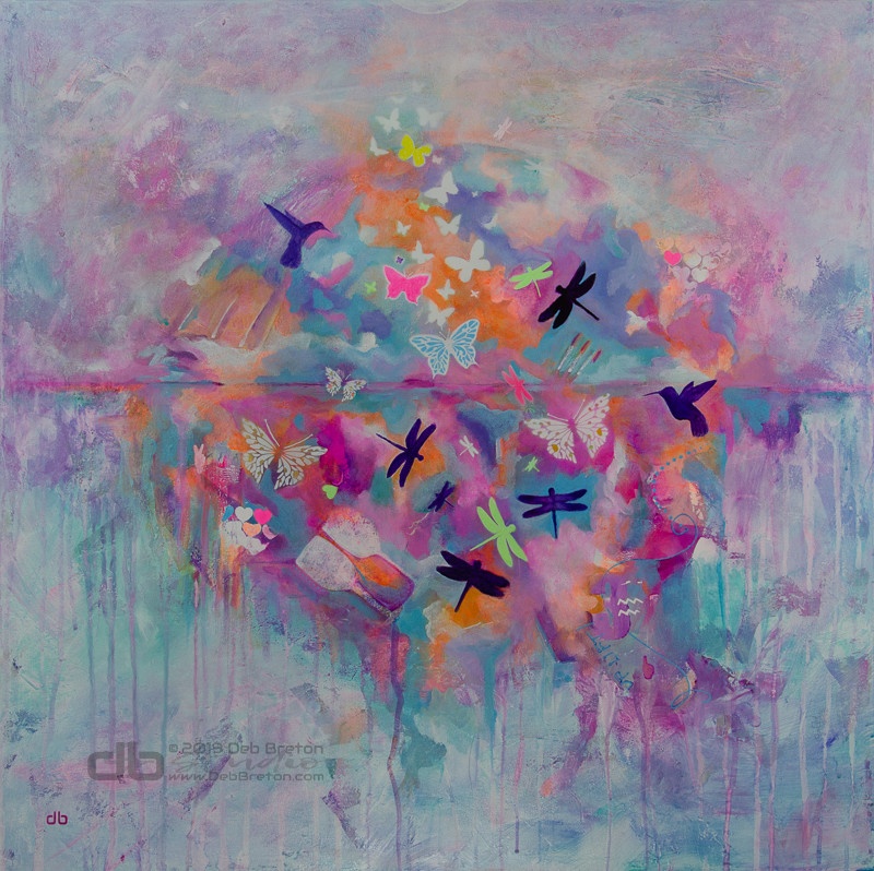 Dreams Take Flight abstract painting from FLIGHT series
