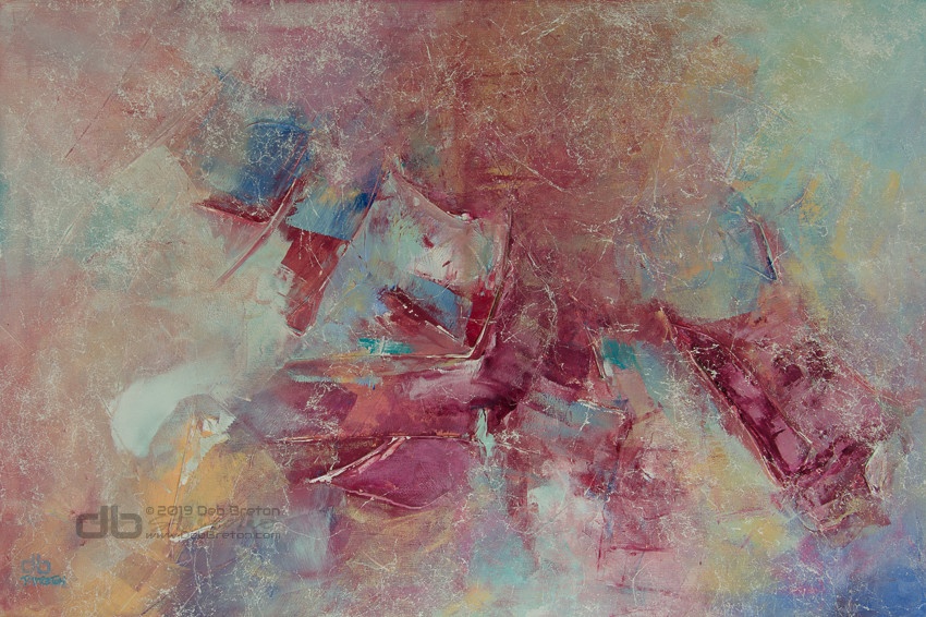 IN FLIGHT large abstract painting details