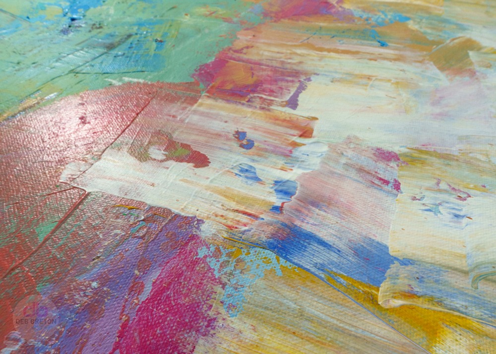 I'm falling for you - affordable abstract painting. Close up details or abstract painting.