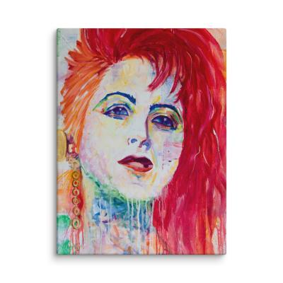 Cyndi Lauper Portrait on Canvas