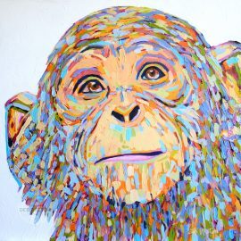 Chimp Love – Original Painting