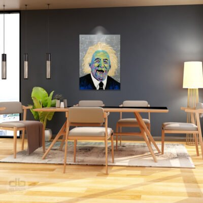Happy Einstein Portrait Painting