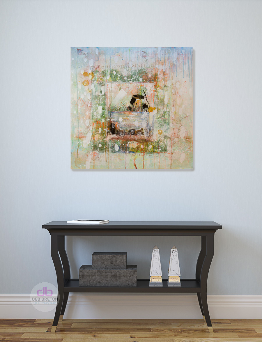 Effervescence - Piece of Peace painting in foyer