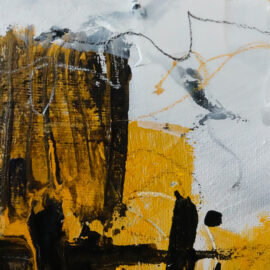 Black and Gold Abstract Painting
