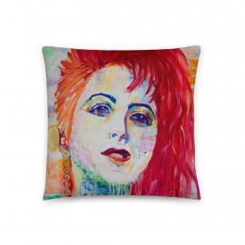 True Colors – Cyndi Lauper Portrait on Pillow
