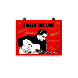 Johnny Cash – I Walk the Line – Art Print on Paper