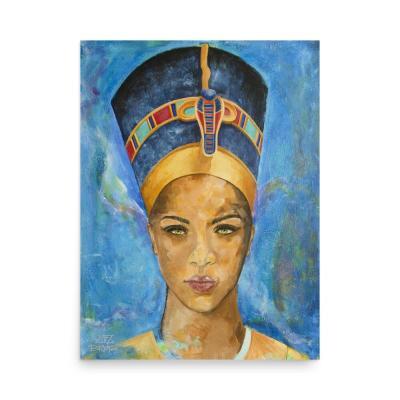 Queen Nefertiti Giclee Art Print on Paper