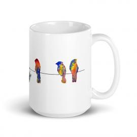 Birds on a Wire – Art Print on Mug